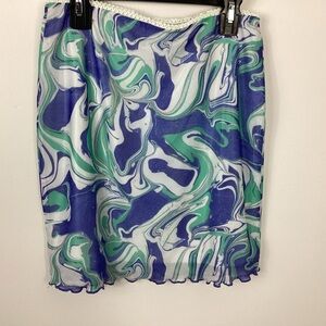 Princess Polly Remi Mini Skirt Blue Size 4 NWT